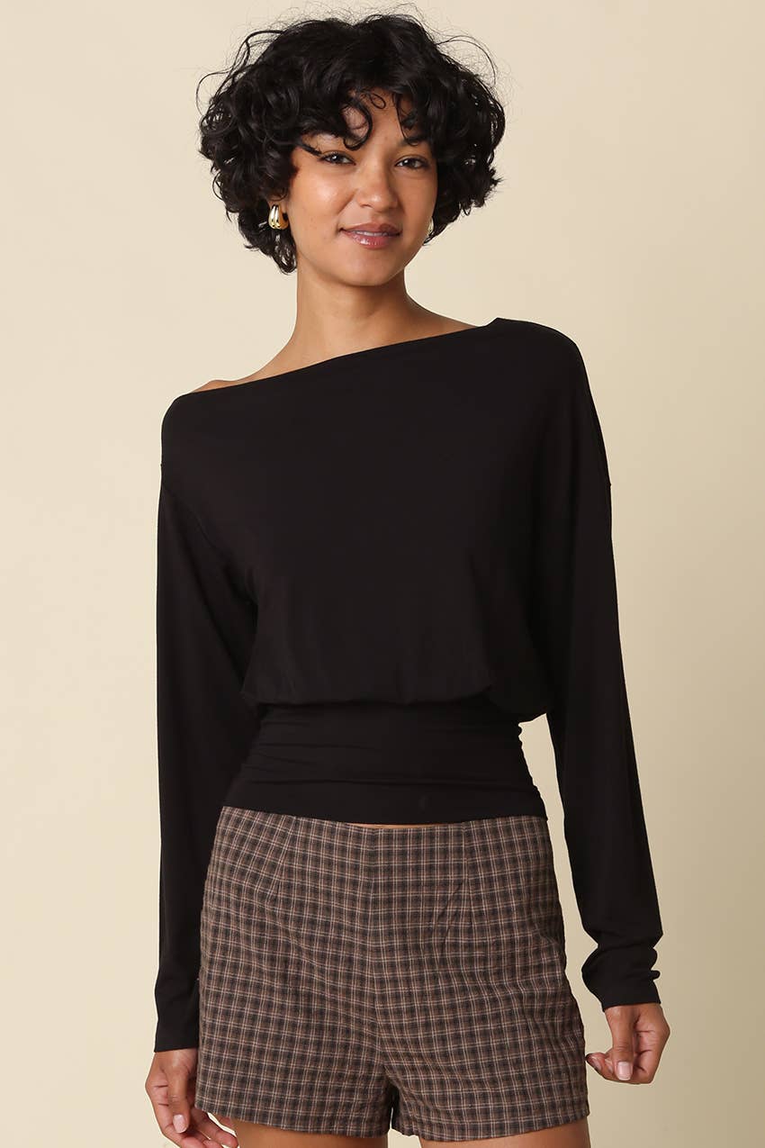 HELEN DRAPED WAIST TOP