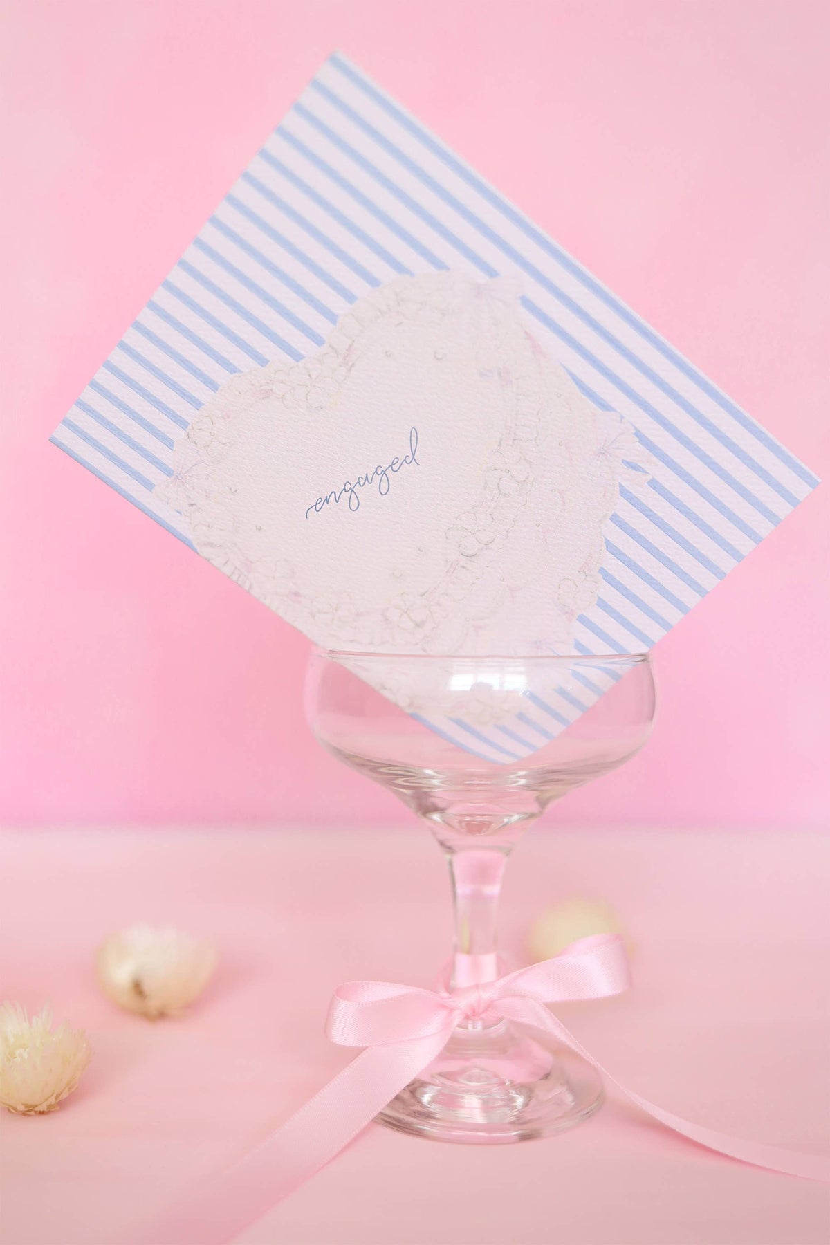 Engaged cake engagement card
