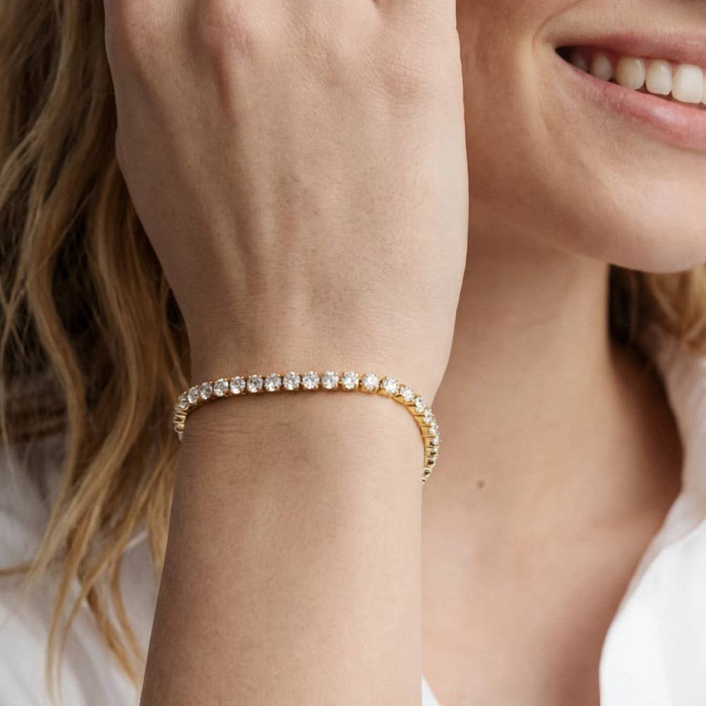 Rhinestone Chain Clasp Bracelet