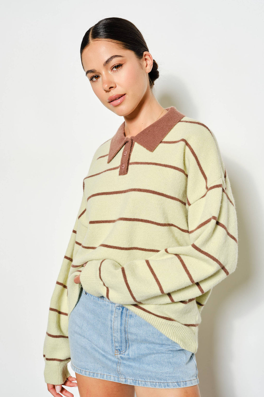 JOANNA STRIPED RUGBY SWEATER