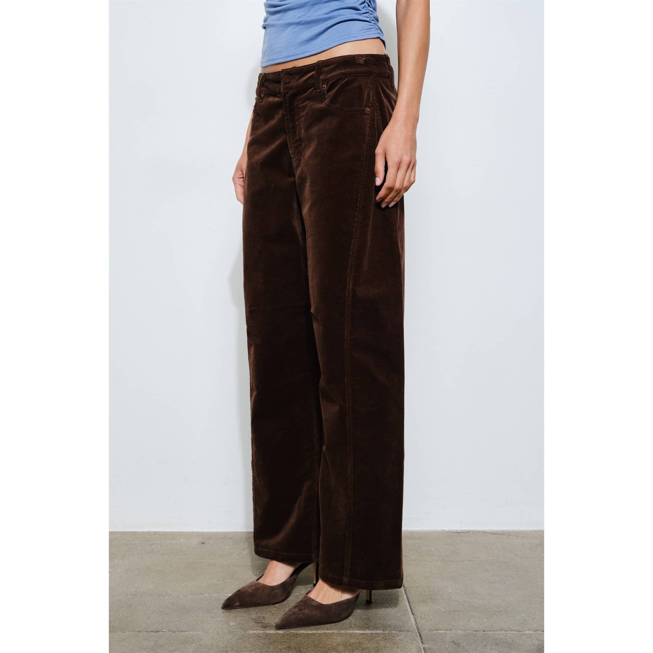 Cosette Barrel Leg Corduroy Pant