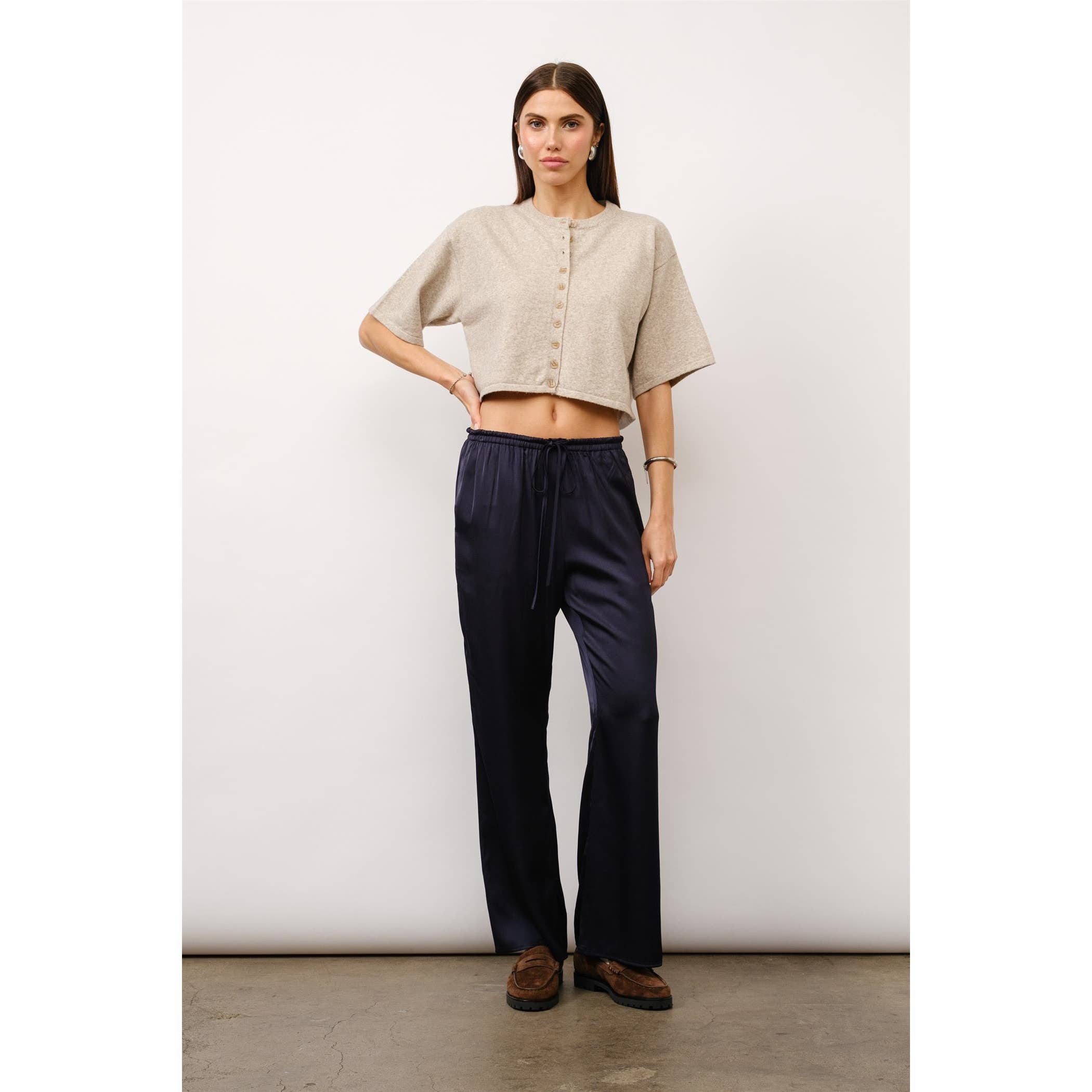 Cordelia Satin Drawstring Lounge Pants