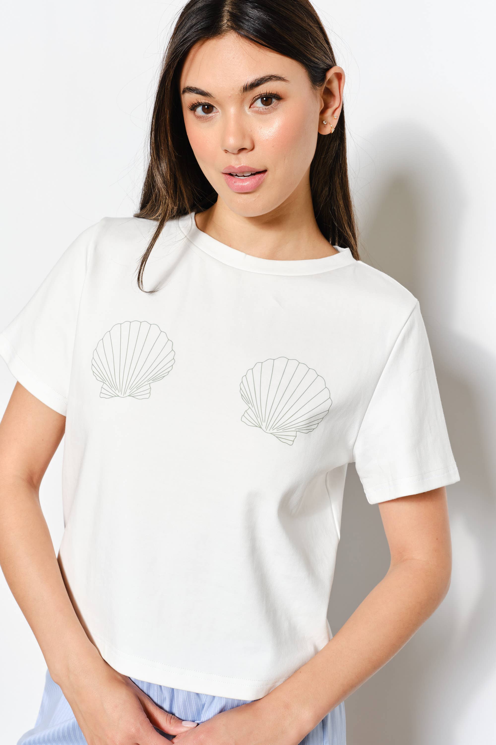 SHELL PRINT TEE