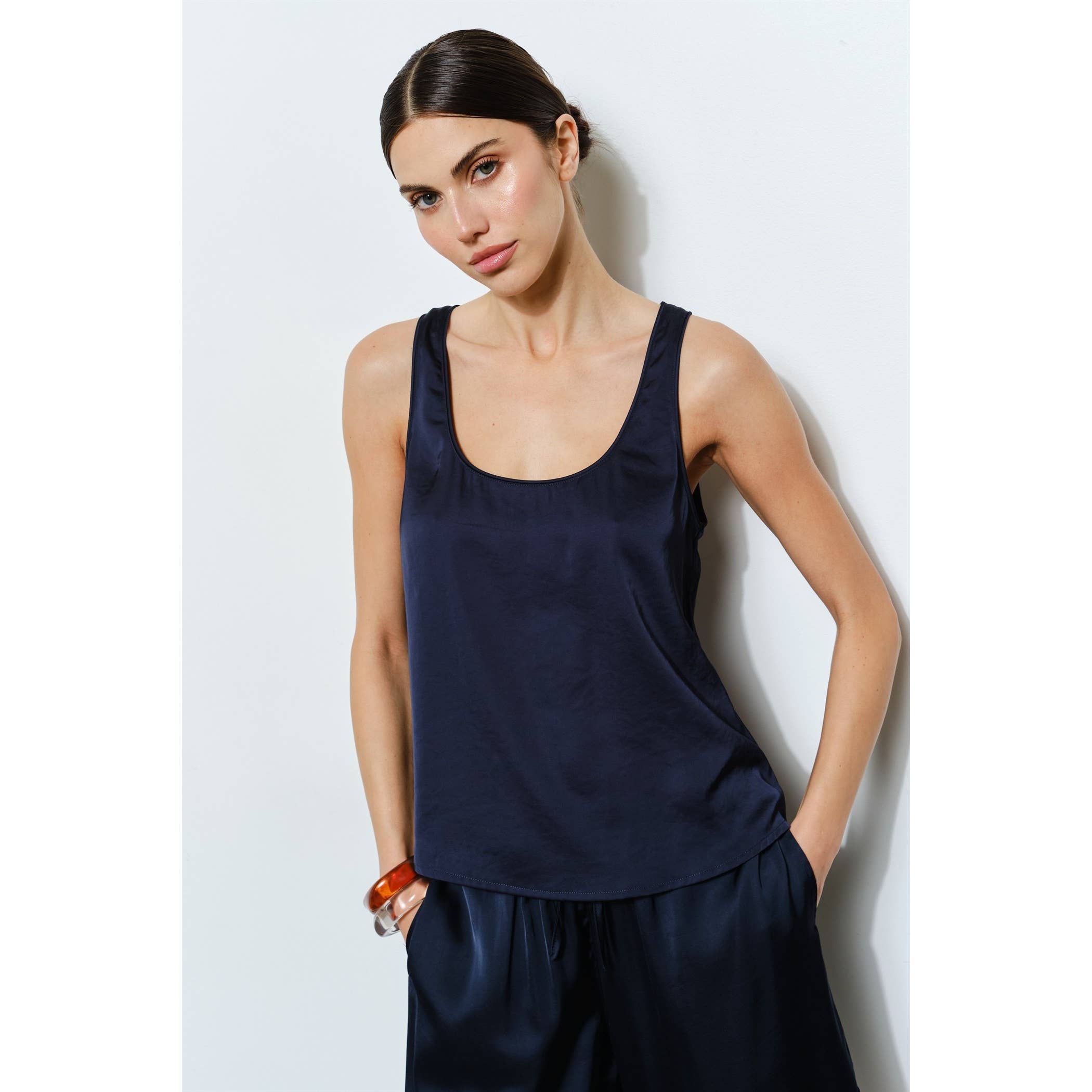 Cordova Satin Scoop Neck Tank