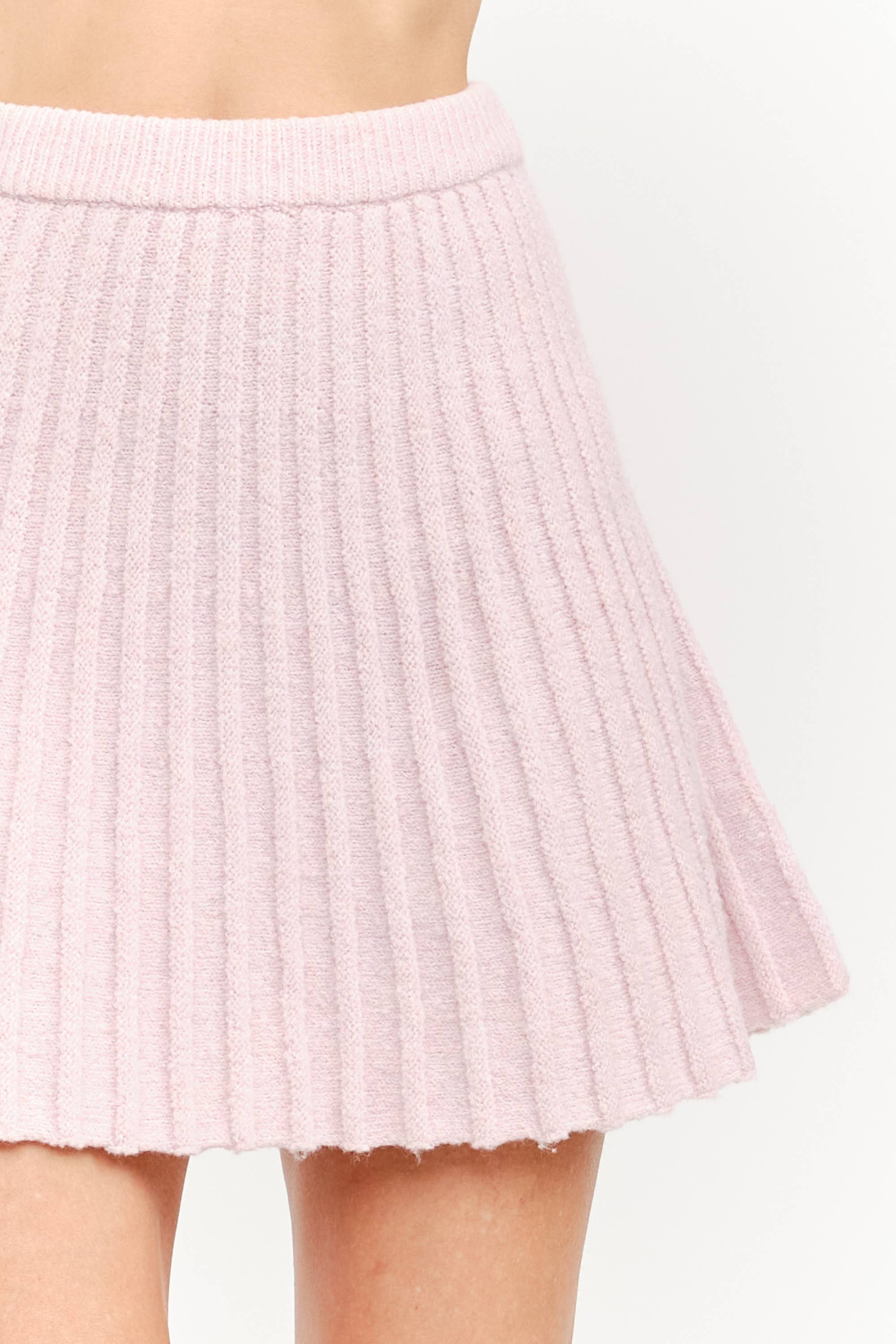 MAUDE DUSTY ROSE KNIT SKIRT