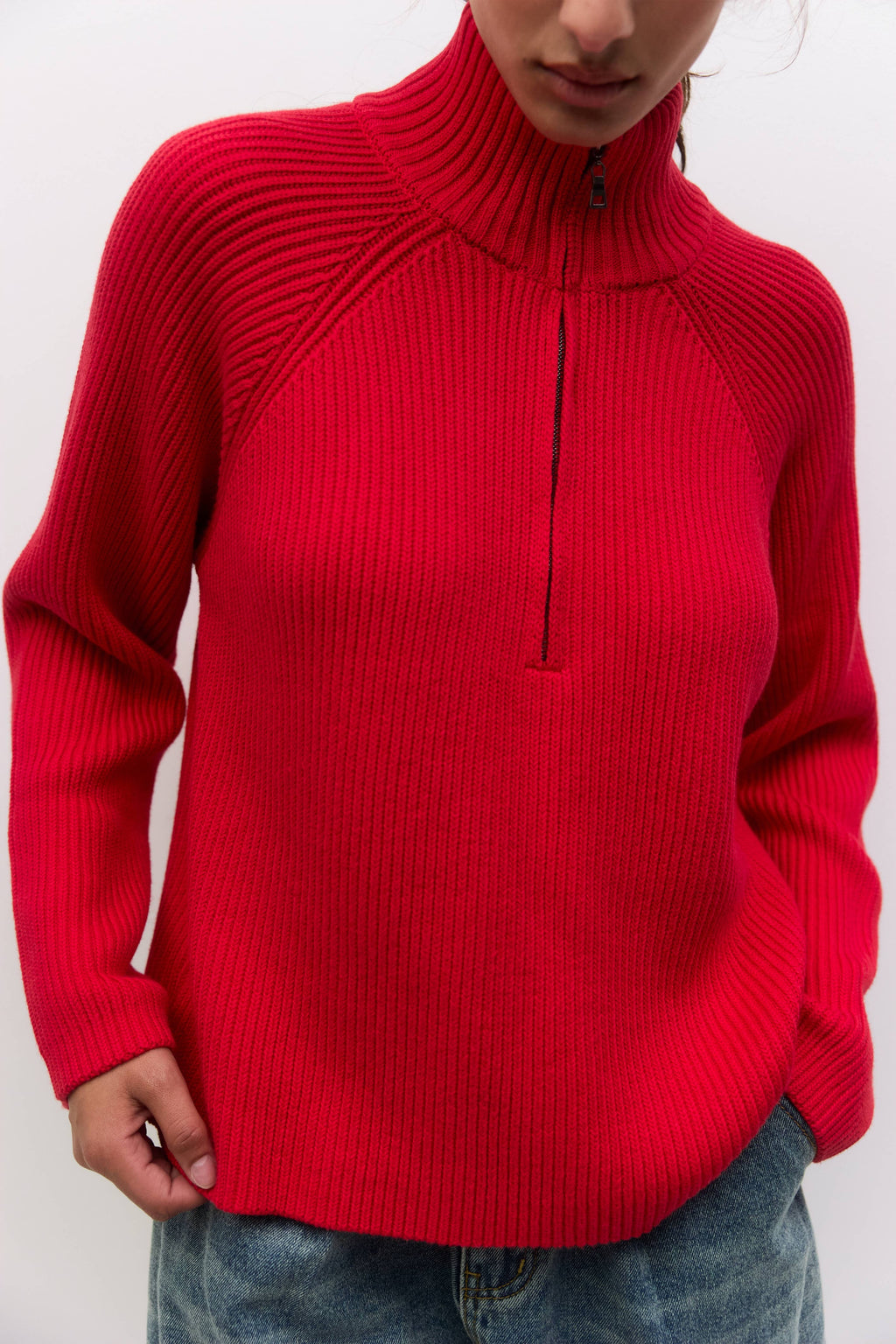The Jules Sweater | Half-Zip Chunky Sweater