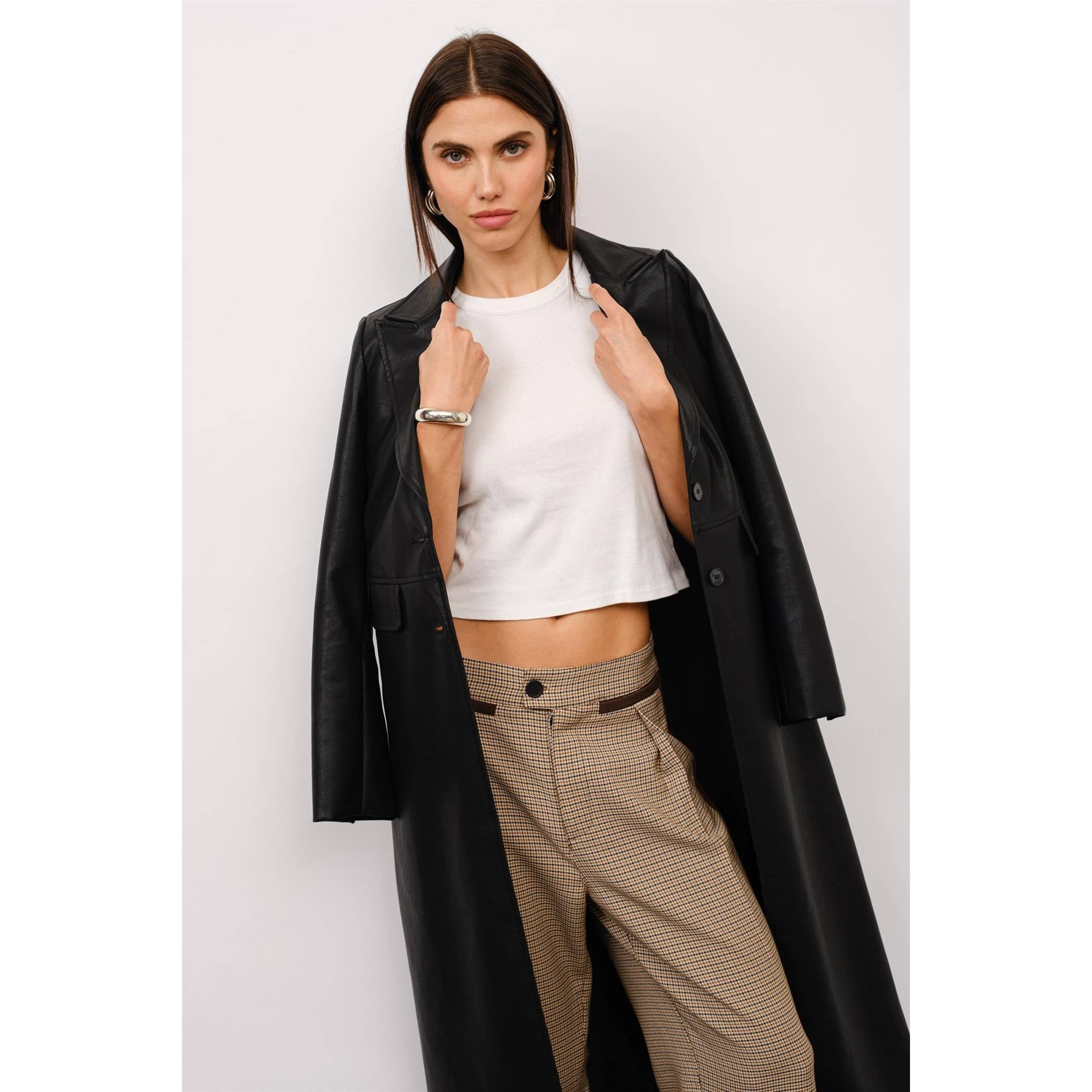 Thalia Leather Coat