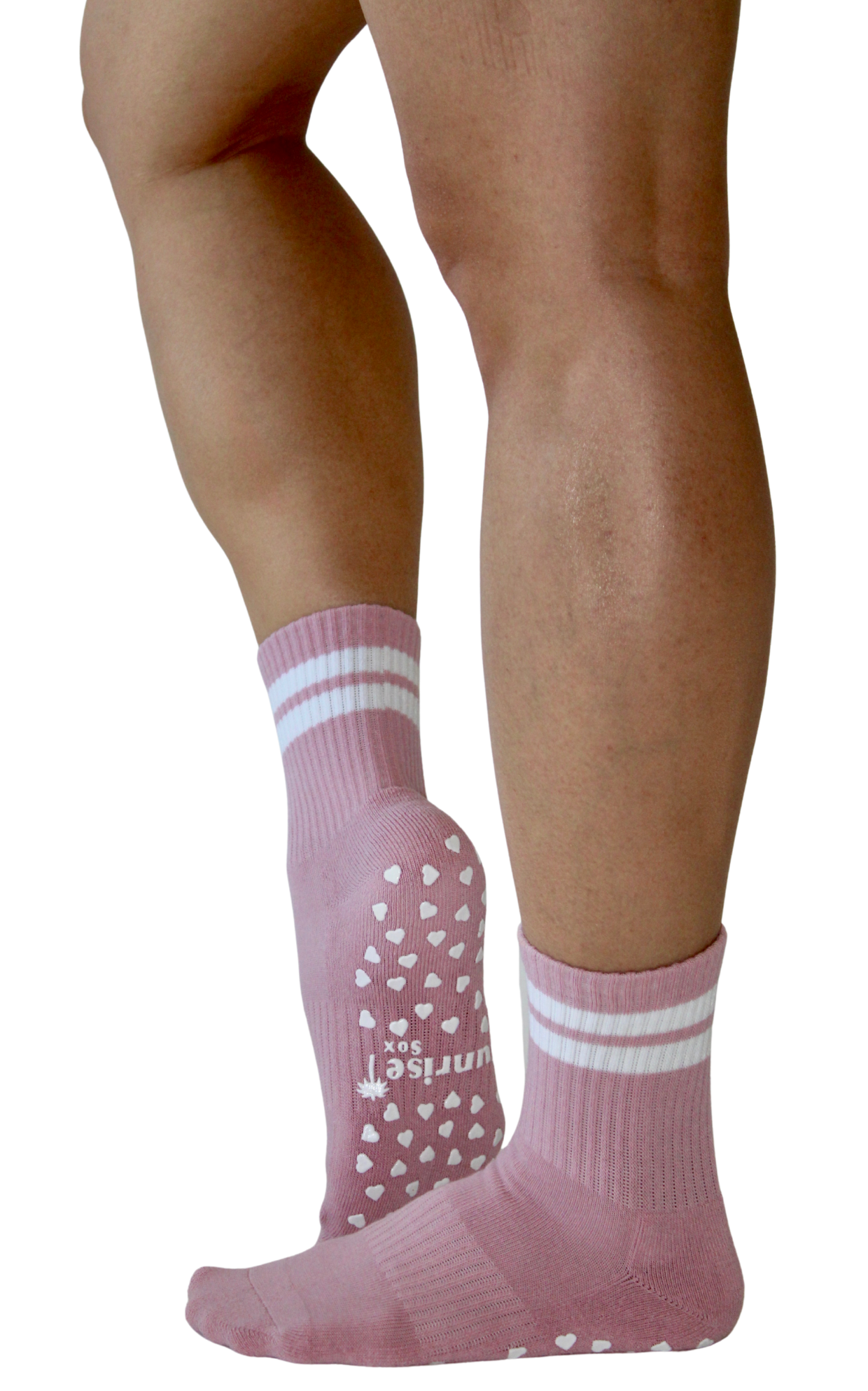 Dusty Rose Grip Socks