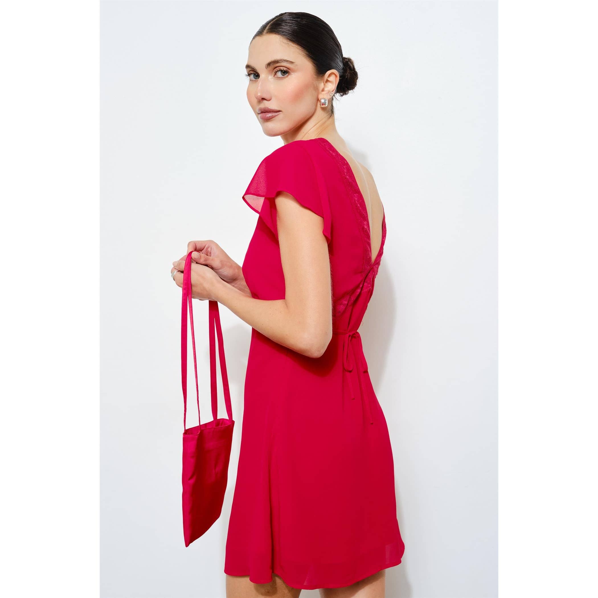 Leda Satin-Finish Tote Bag