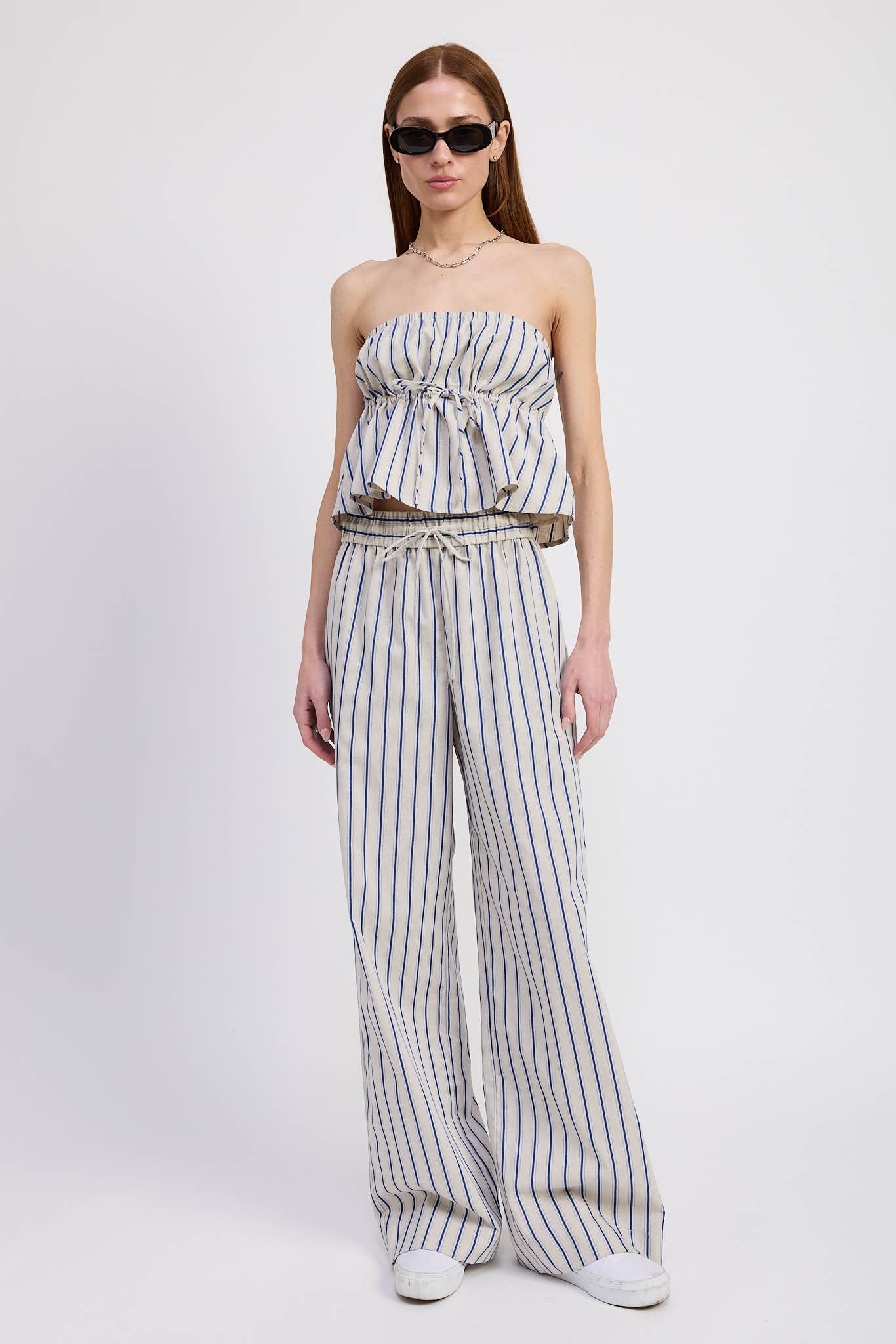 STRIPED LONG LOUNGE PANTS
