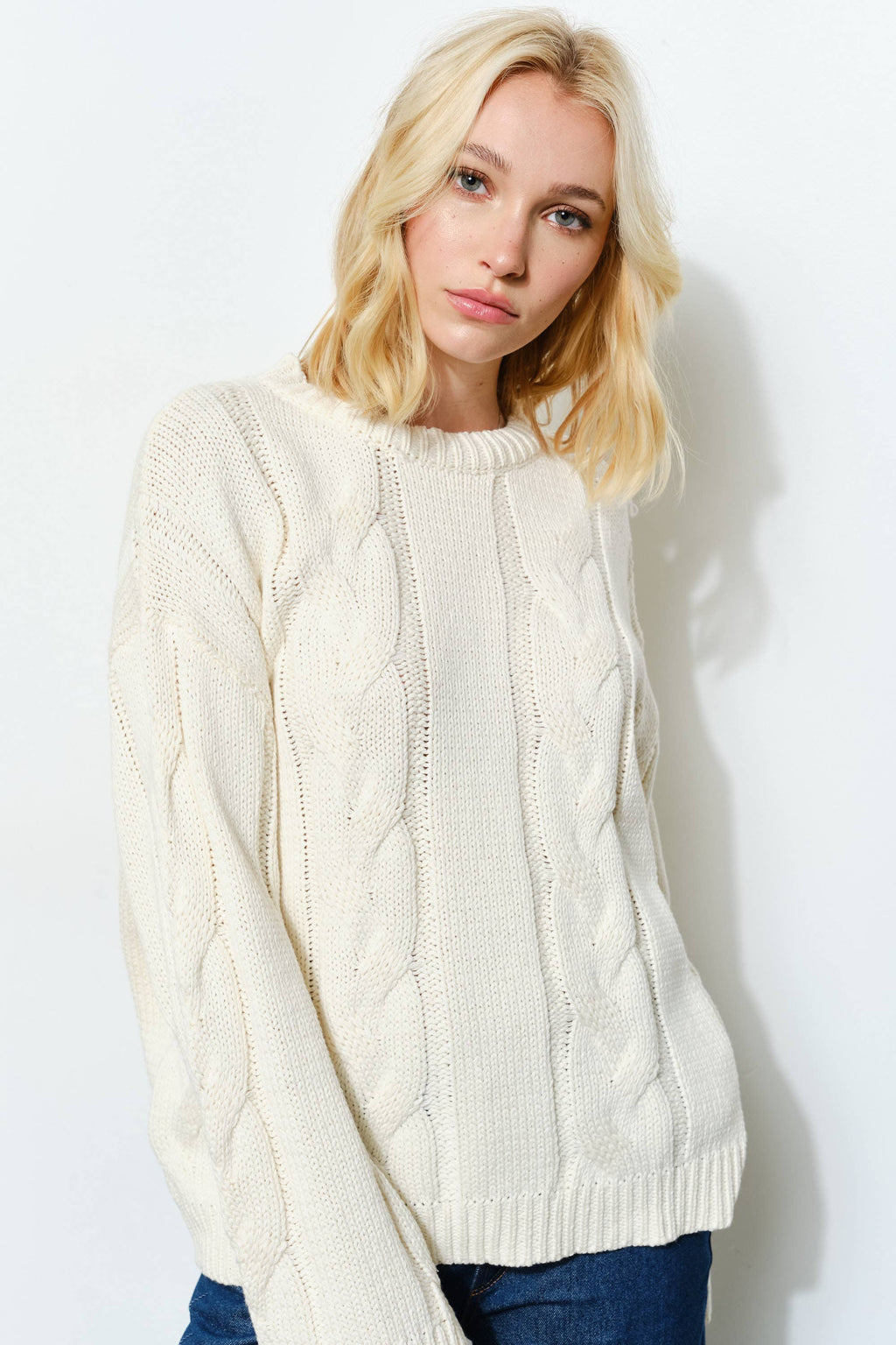 Prudence Cable Knit Sweater