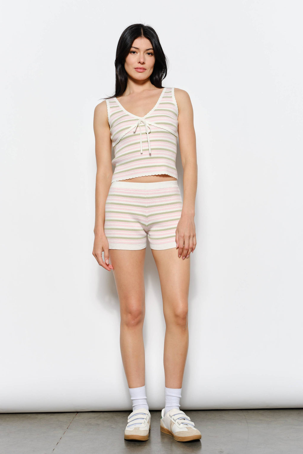 RILEY STRIPED KNIT TANK TOP