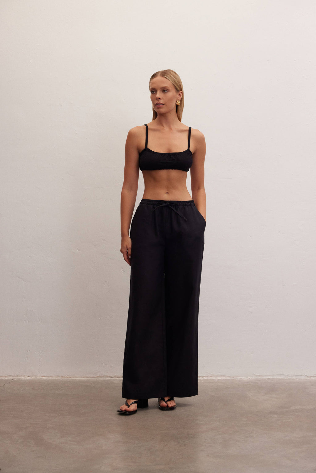 Ivory | Wide-Leg Linen Pants