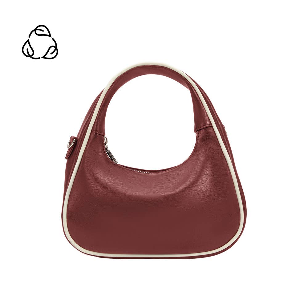 Sarita Burgundy Recycled Vegan Top Handle Bag