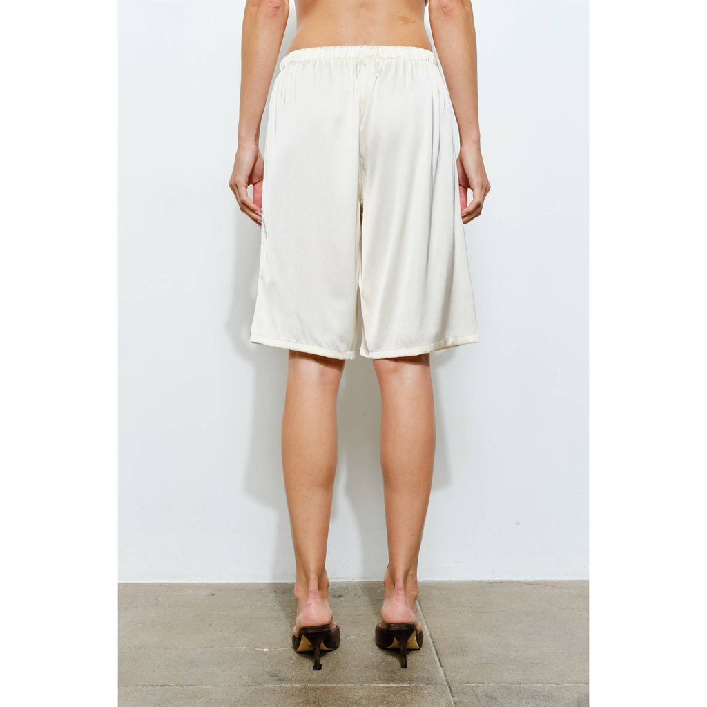 Lily Relaxed Fit Satin Long Shorts