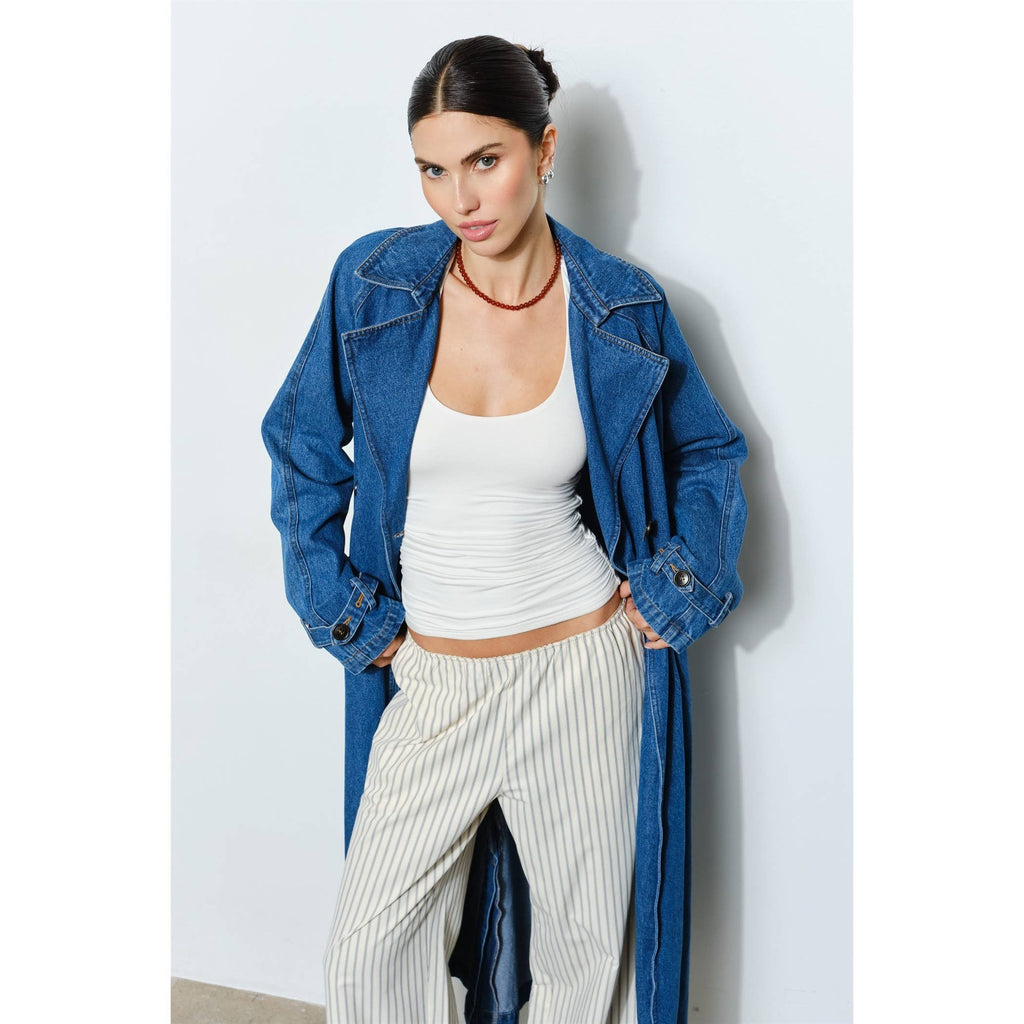 Blakely Denim Trench Coat