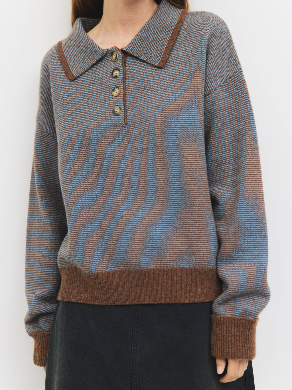 The Myers Sweater | Striped Collared Sweater