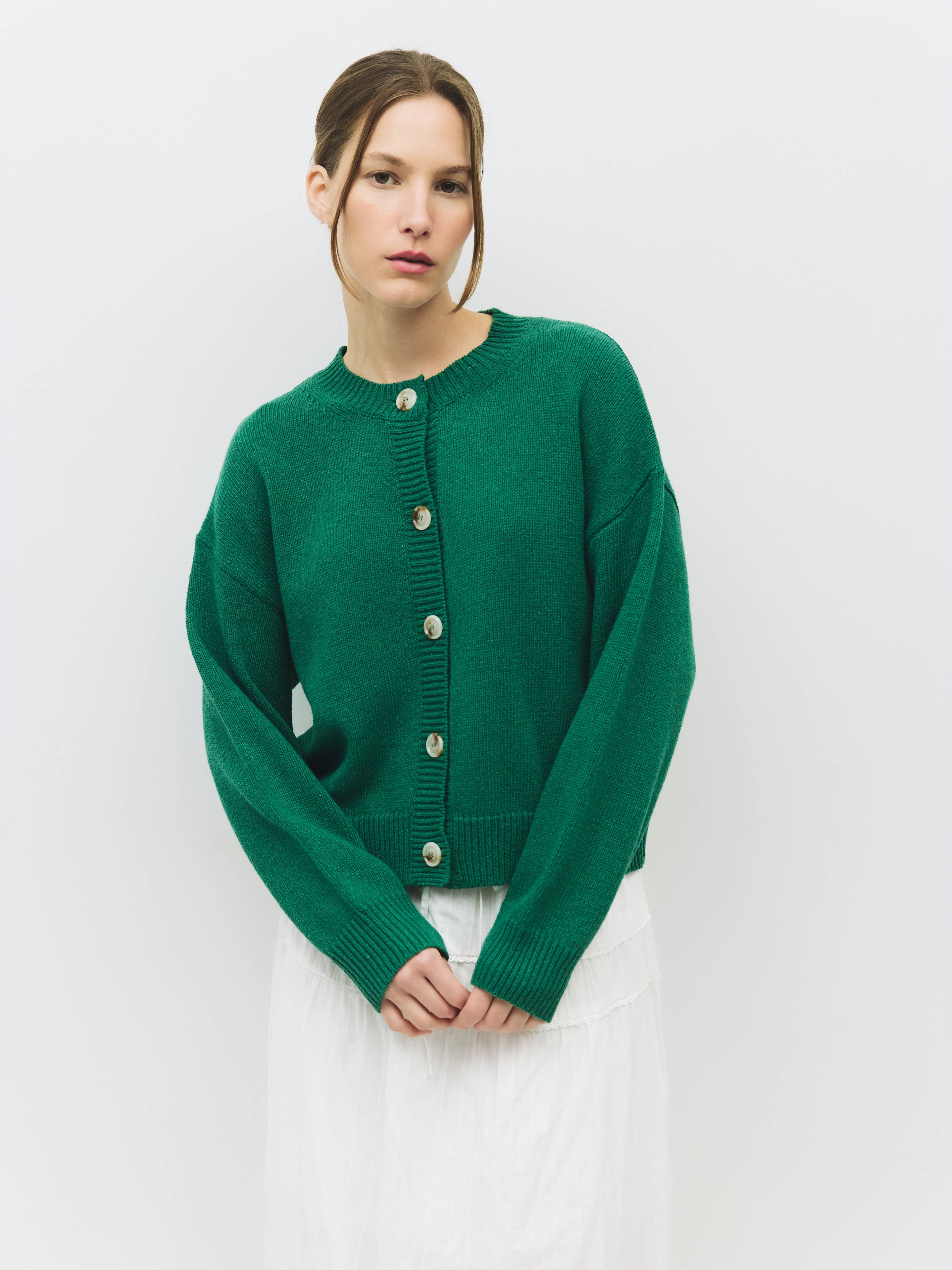 The Lucy Cardigan | Boxy Fit Button-Down Cardigan