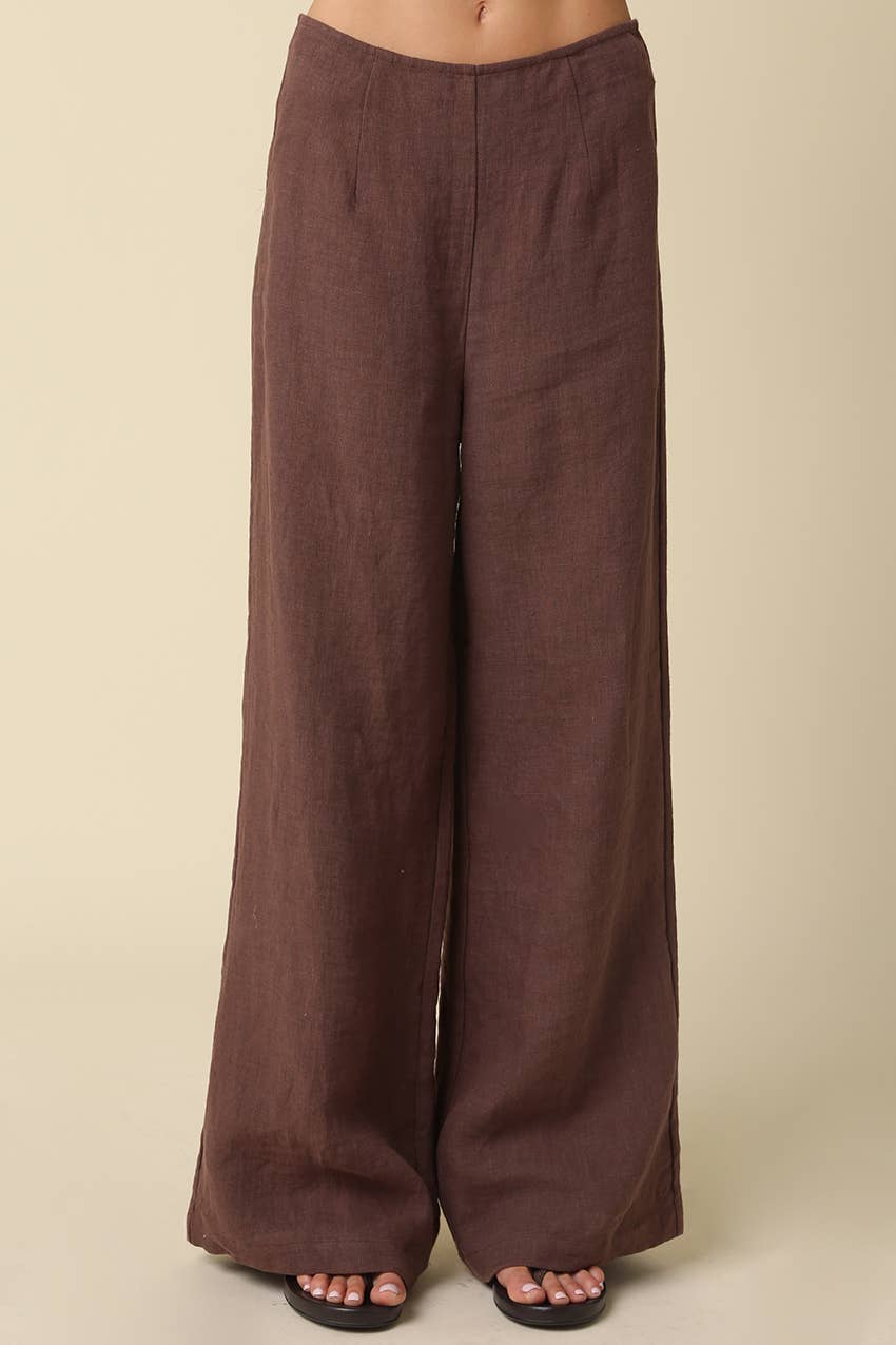 Rita Wide-Leg Linen Pants