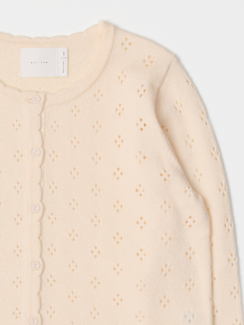The Carmela Cardigan | Scalloped Pointelle Cardigan