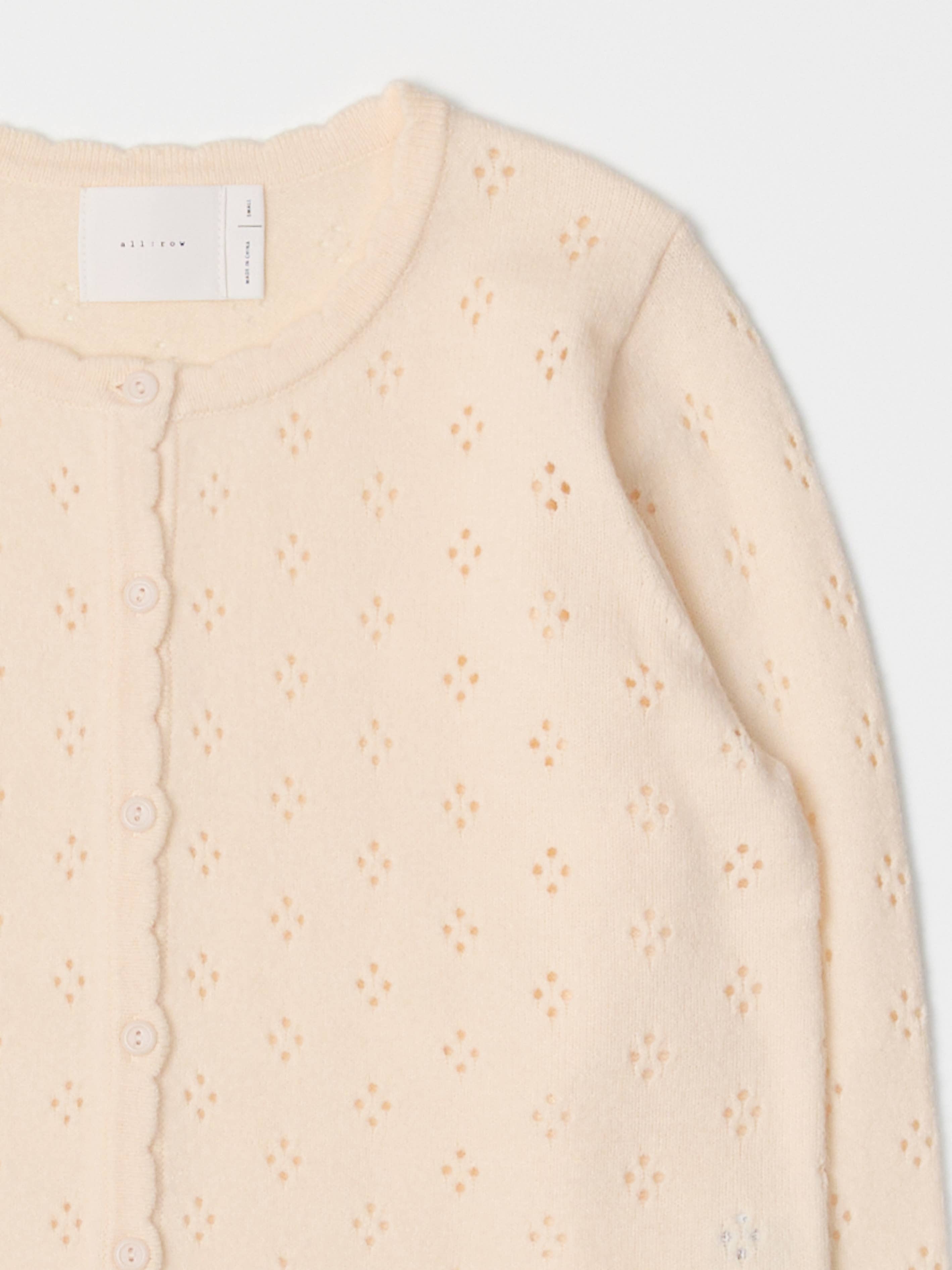 The Carmela Cardigan | Scalloped Pointelle Cardigan
