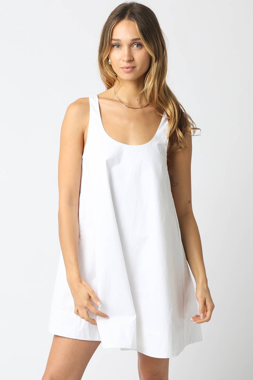 ARIEL SLEEVELESS SWING MINI DRESS