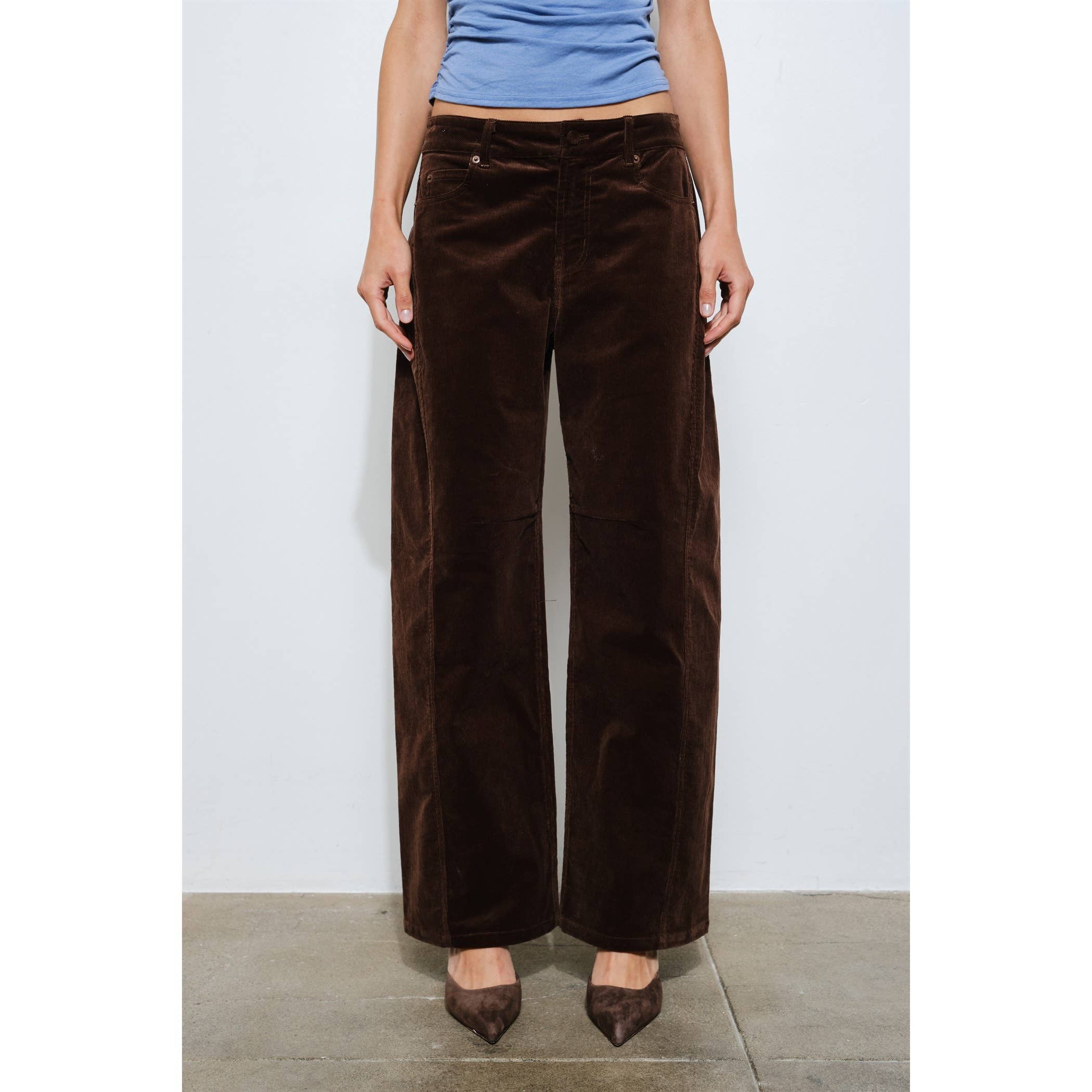 Cosette Barrel Leg Corduroy Pant