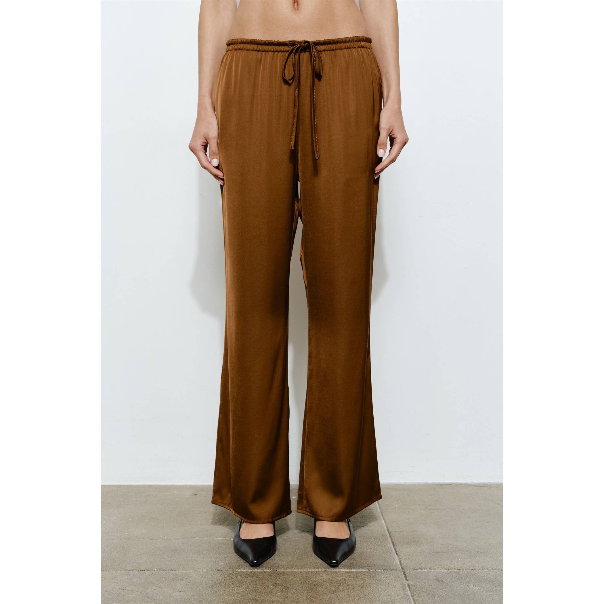 Cordelia Satin Drawstring Lounge Pants