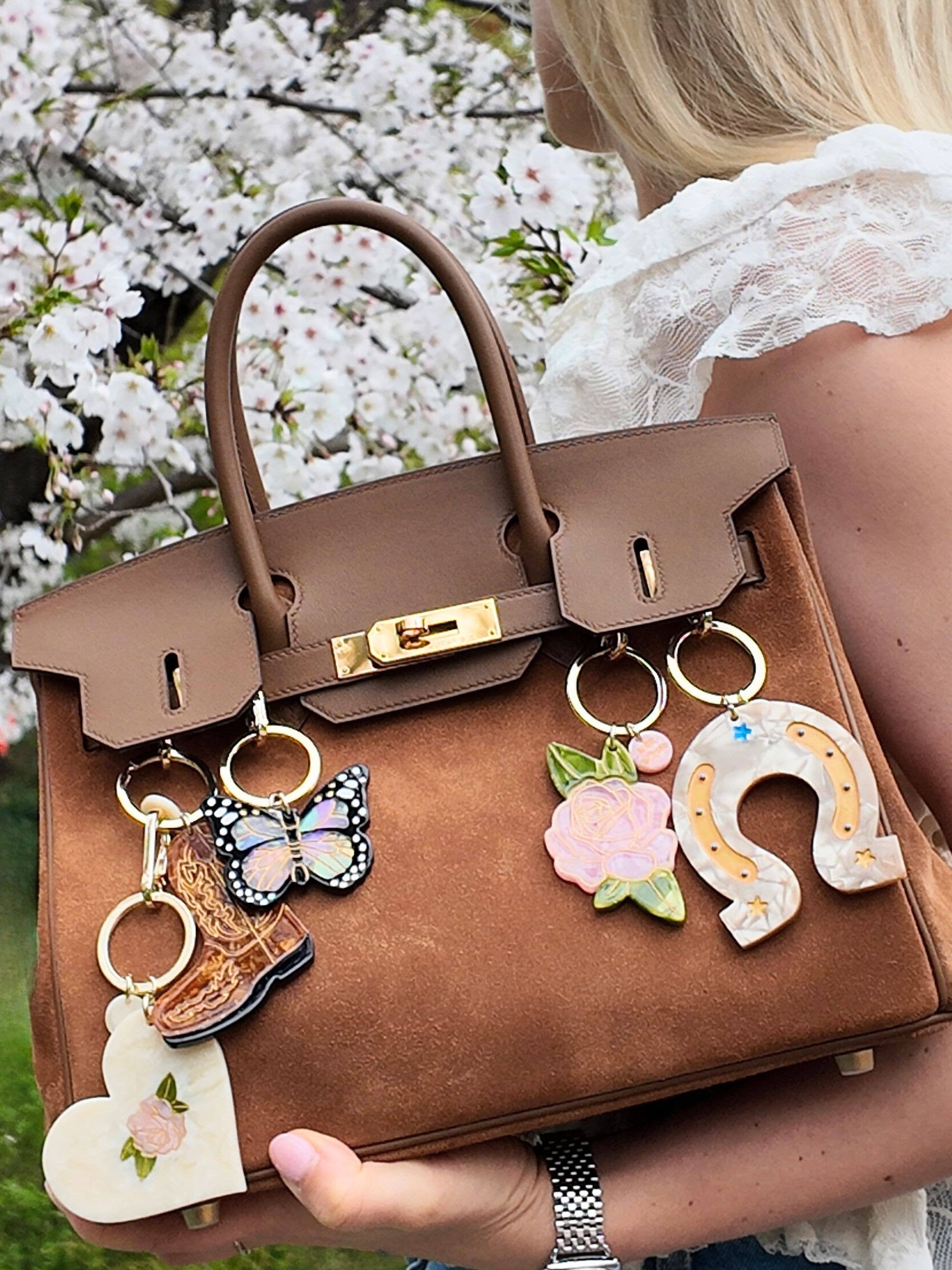 Monarch Butterfly Bag Charm + Keychain