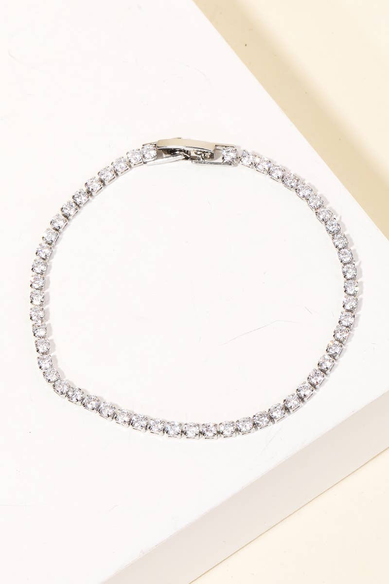 Rhinestone Chain Clasp Bracelet