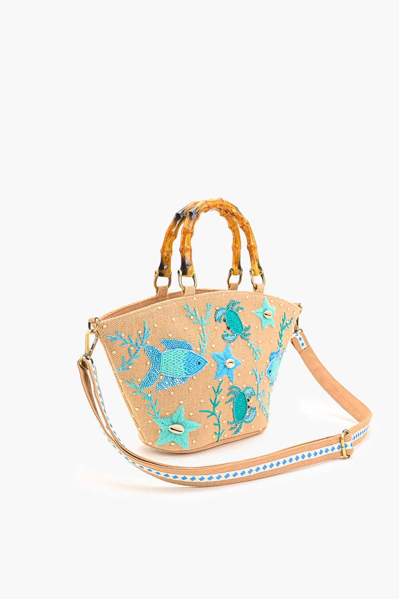 America & Beyond Marine Life Embellished Tote - Thumbnail 4
