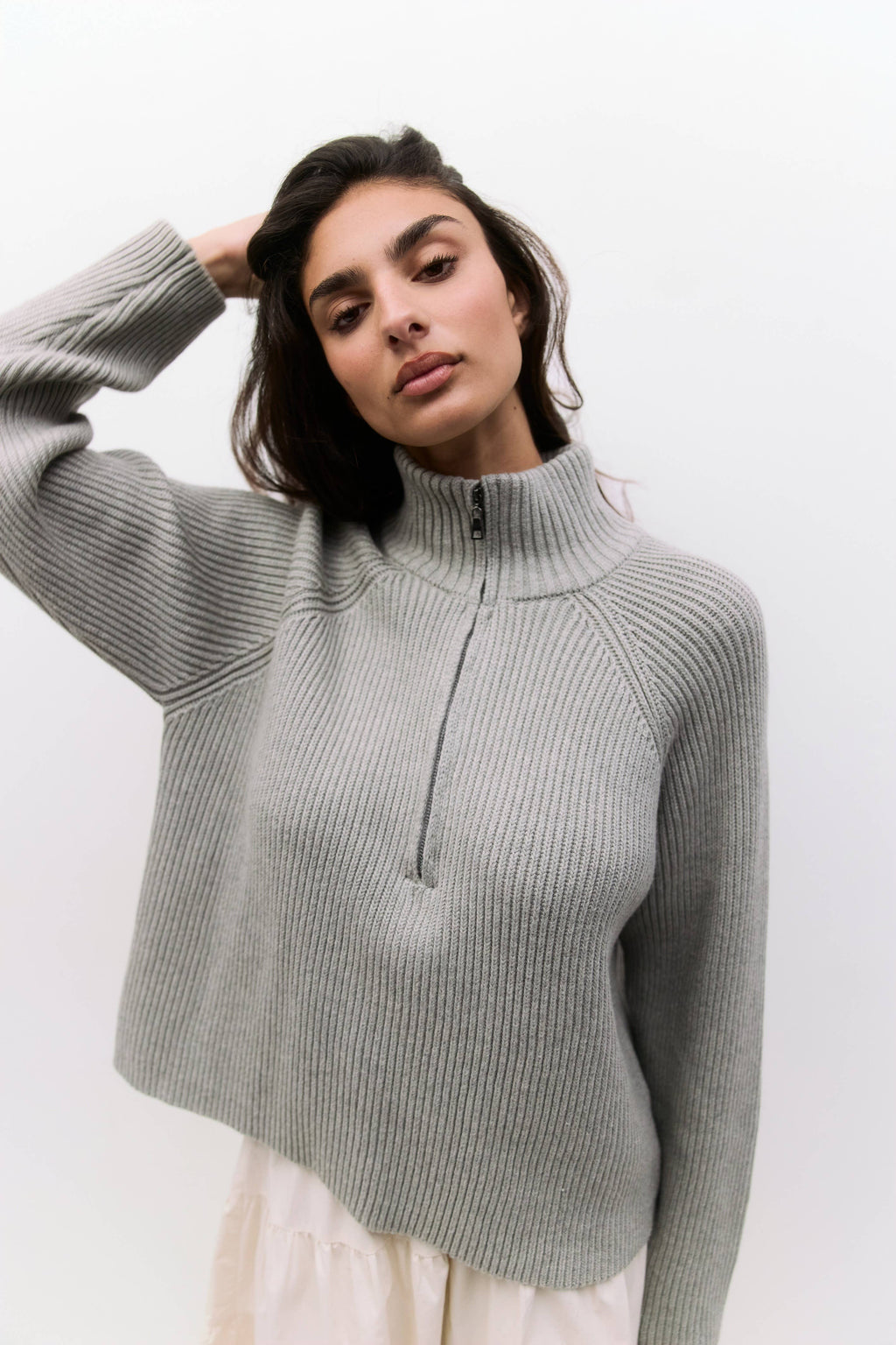 The Jules Sweater | Half-Zip Chunky Sweater
