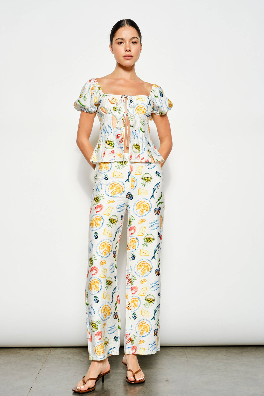 MADDOX PICNIC PRINT PANTS