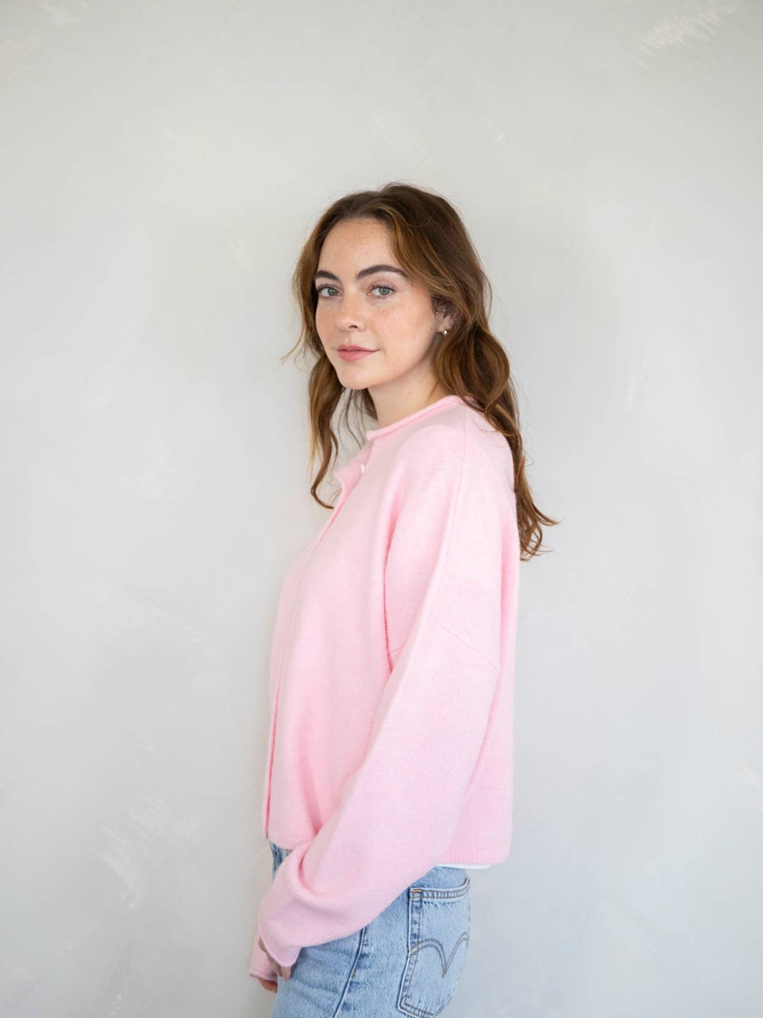 Baby Pink Piper Cardigan