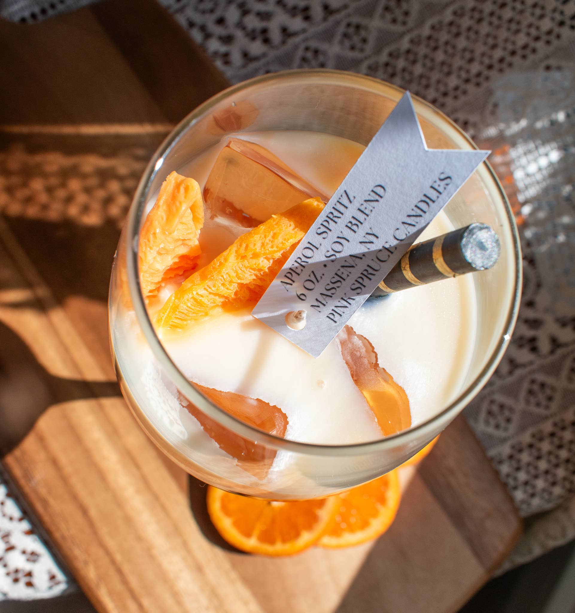 Aperol Spritz Soy Blend Candle - Hand Poured in Small Batch 