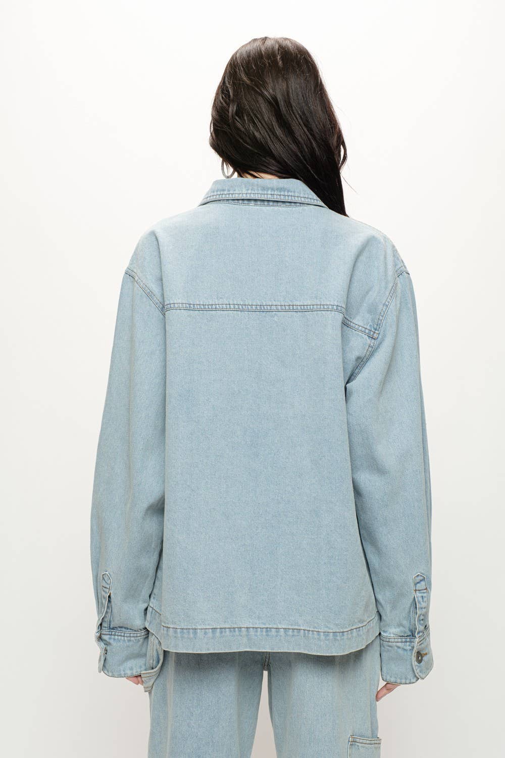 Denim Cargo Overshirt