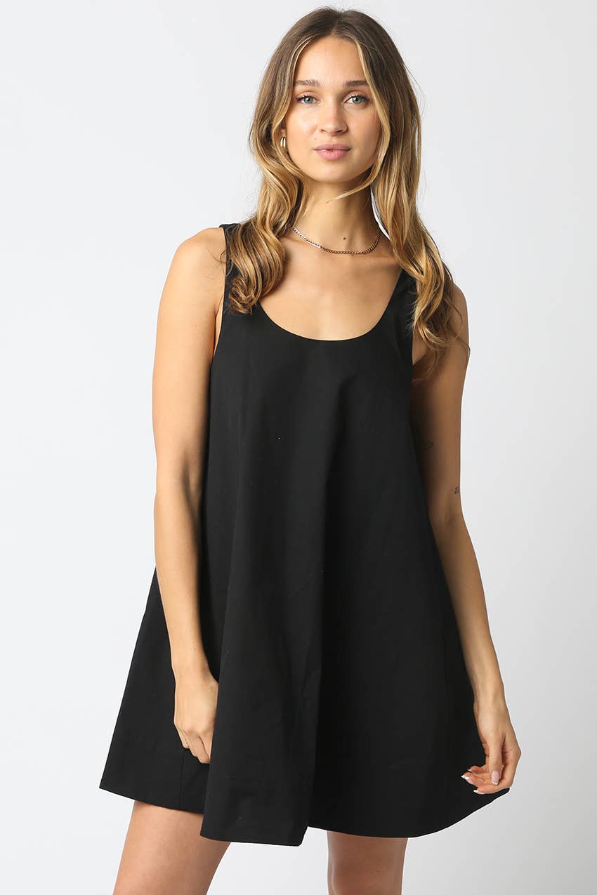 ARIEL SLEEVELESS SWING MINI DRESS