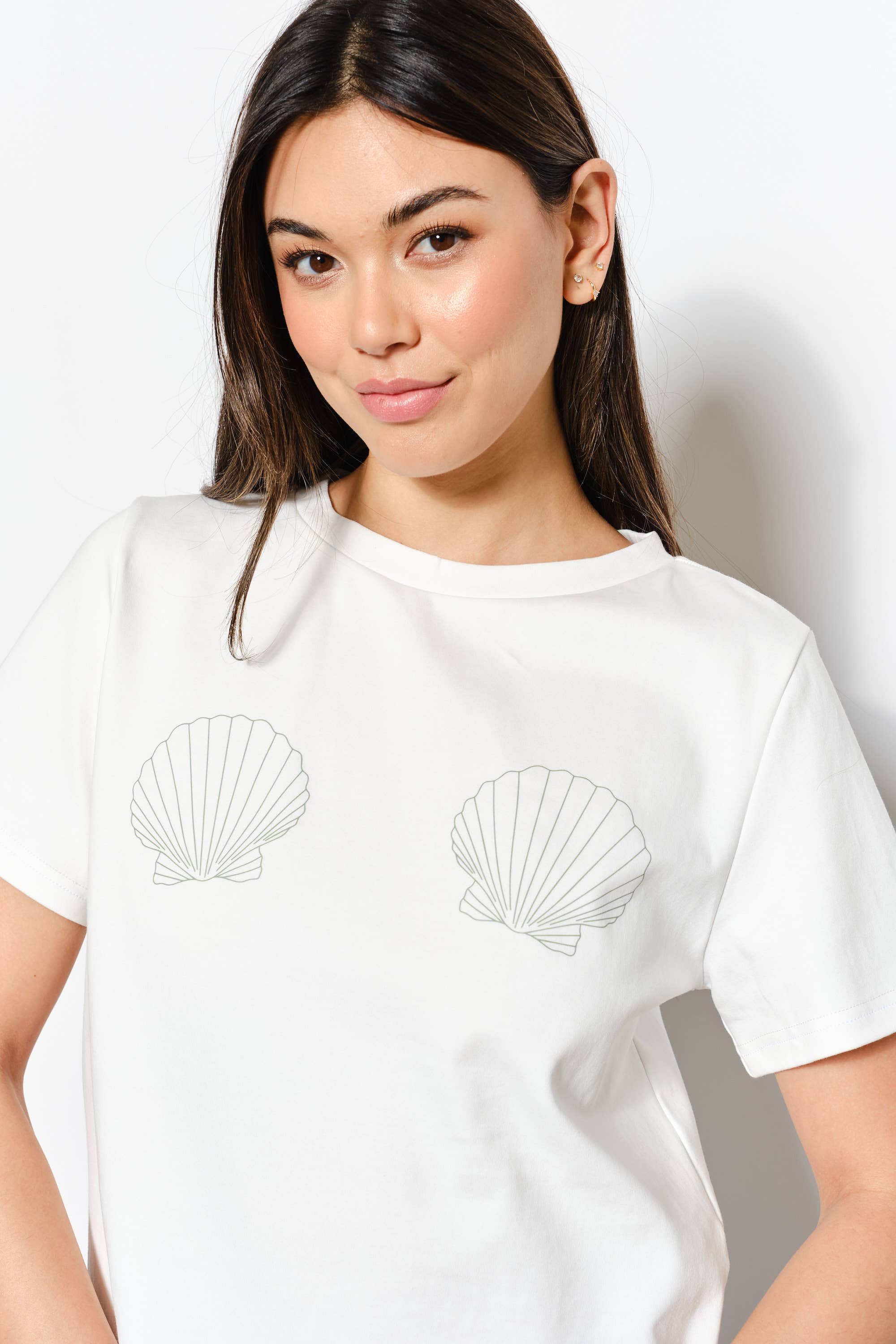 SHELL PRINT TEE