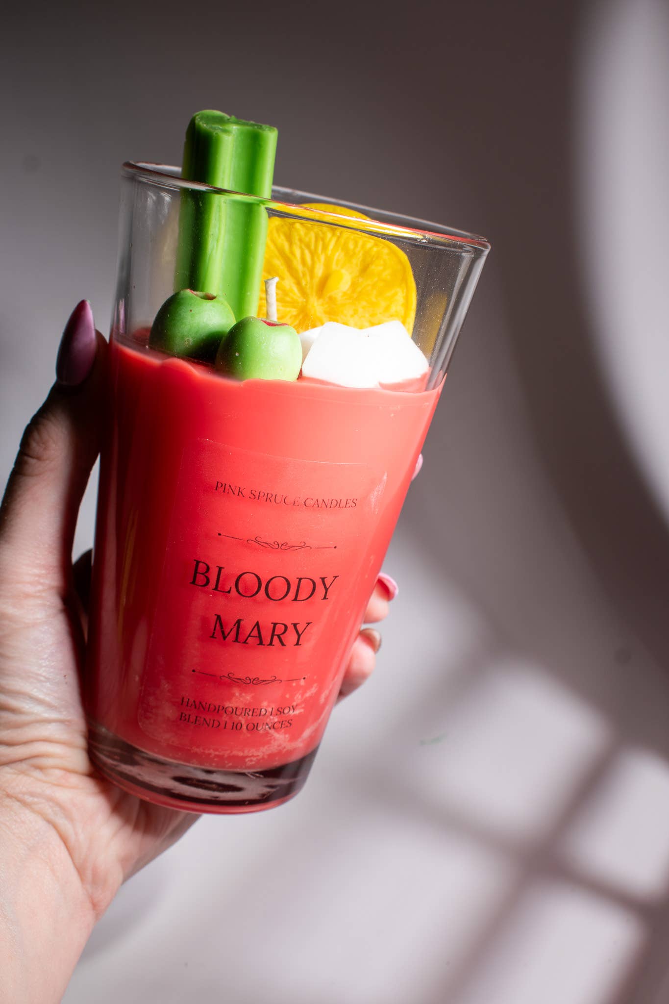 Bloody Mary Novelty Candle Hand Poured Using Soy Blend Wax
