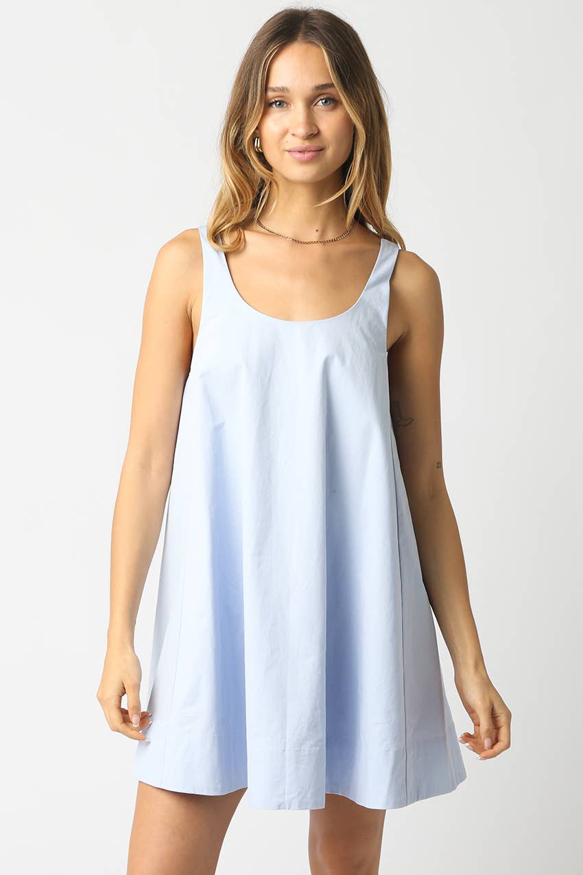 ARIEL SLEEVELESS SWING MINI DRESS