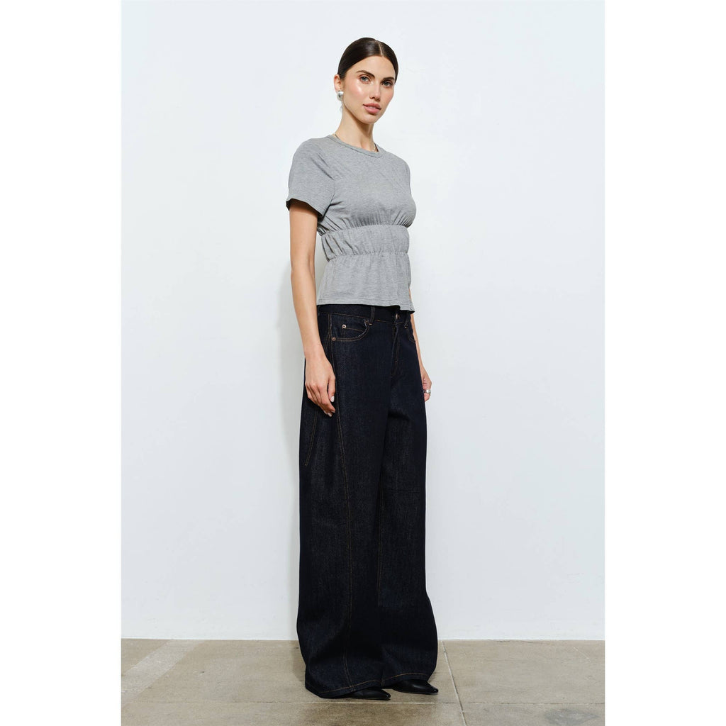 Noemi Ruched Wrap Tee