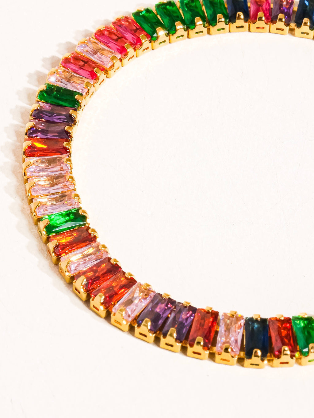 18K GOLD MULTICOLOR CZ BRACELET