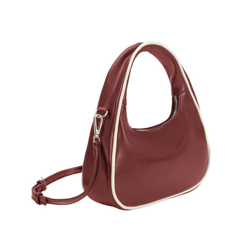 Sarita Burgundy Recycled Vegan Top Handle Bag