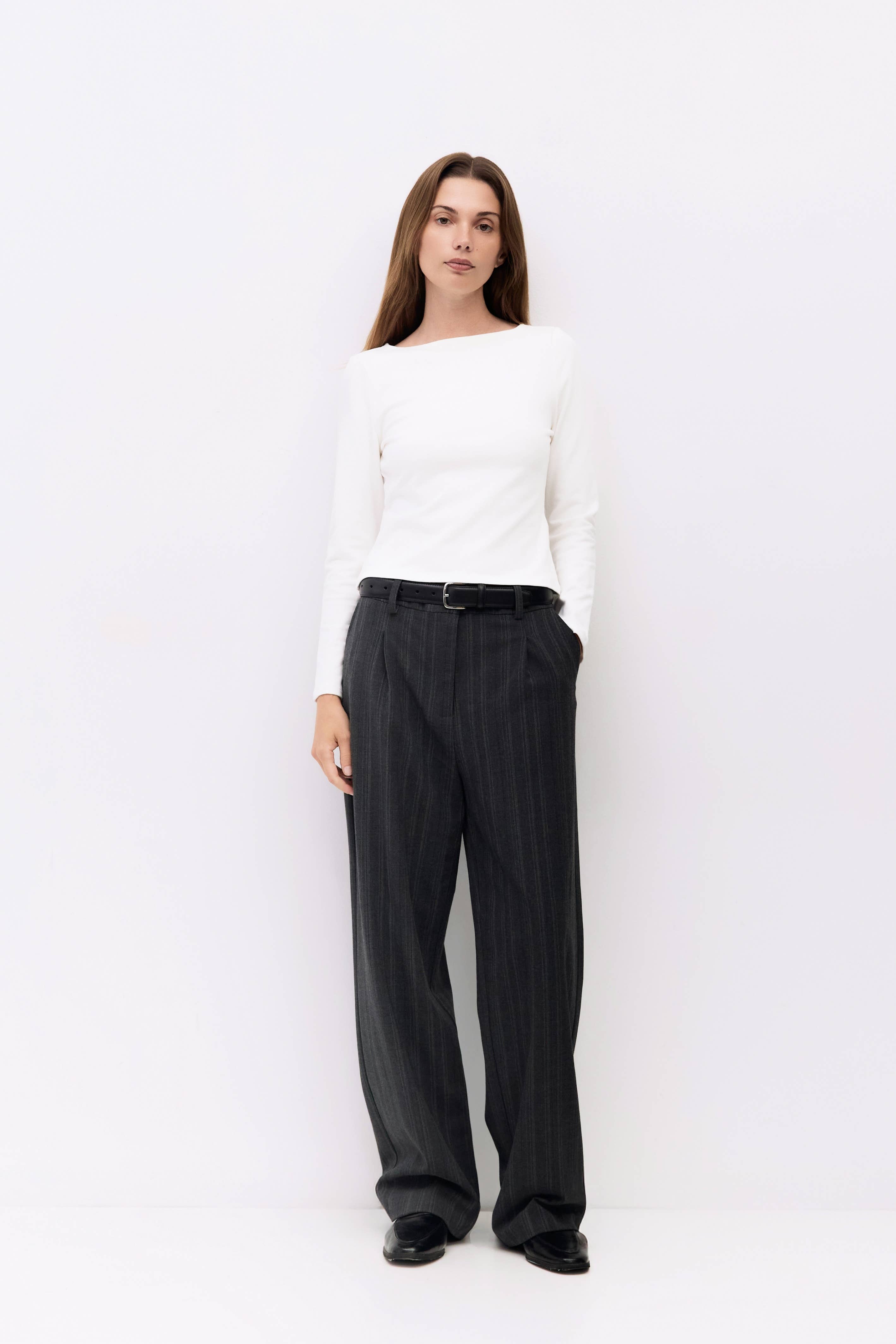 The Martina Top | Wide Neck Long Sleeve Top