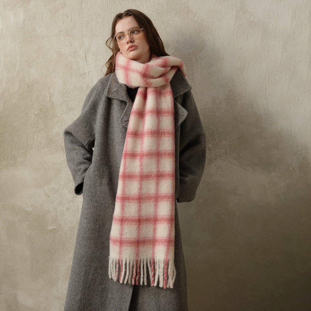Simple Soft Plaid Soft Warm Scarf