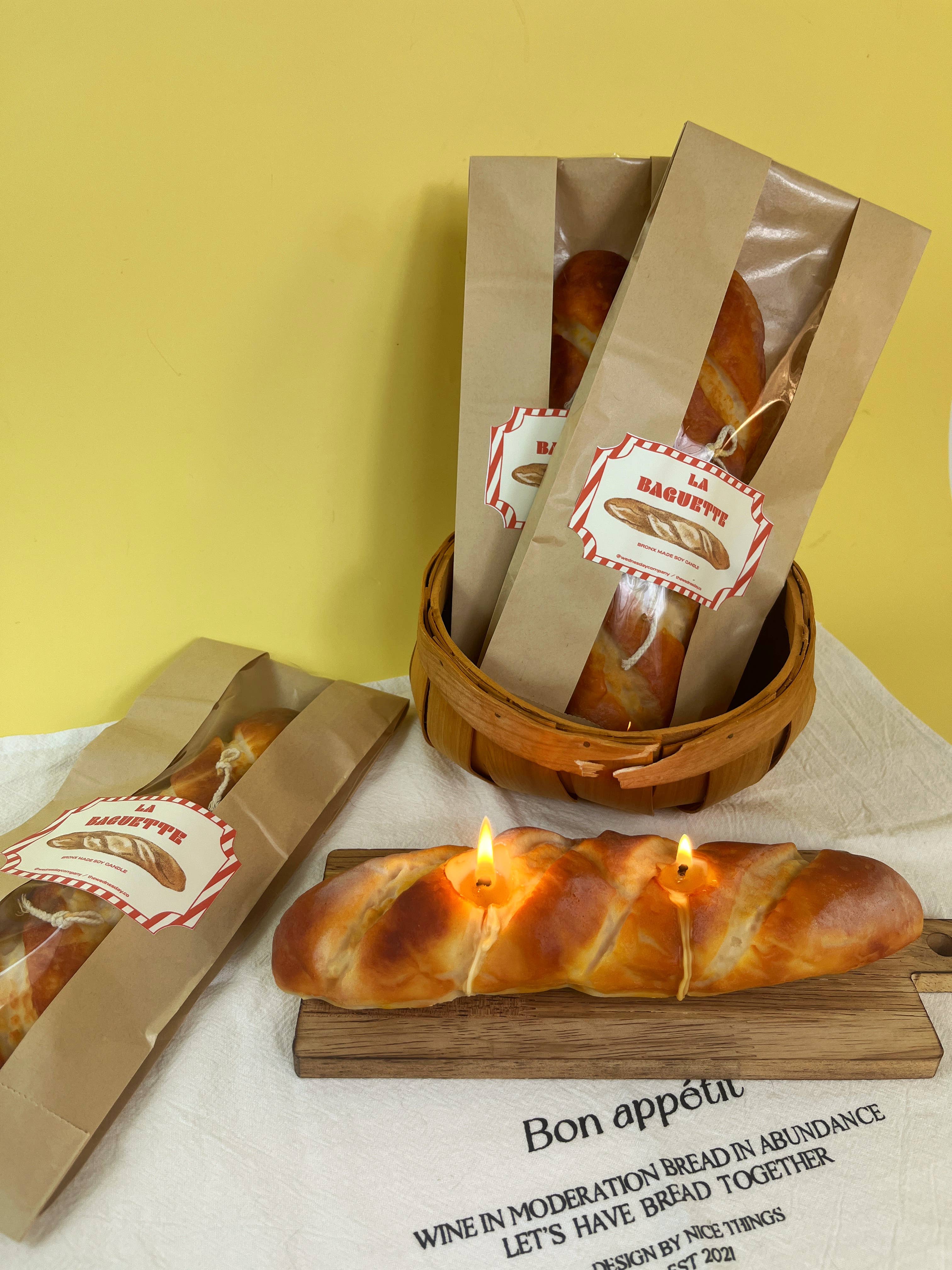 French Baguette Candle