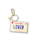 Hand-Painted Lover License Plate Bag Charm + Keychain