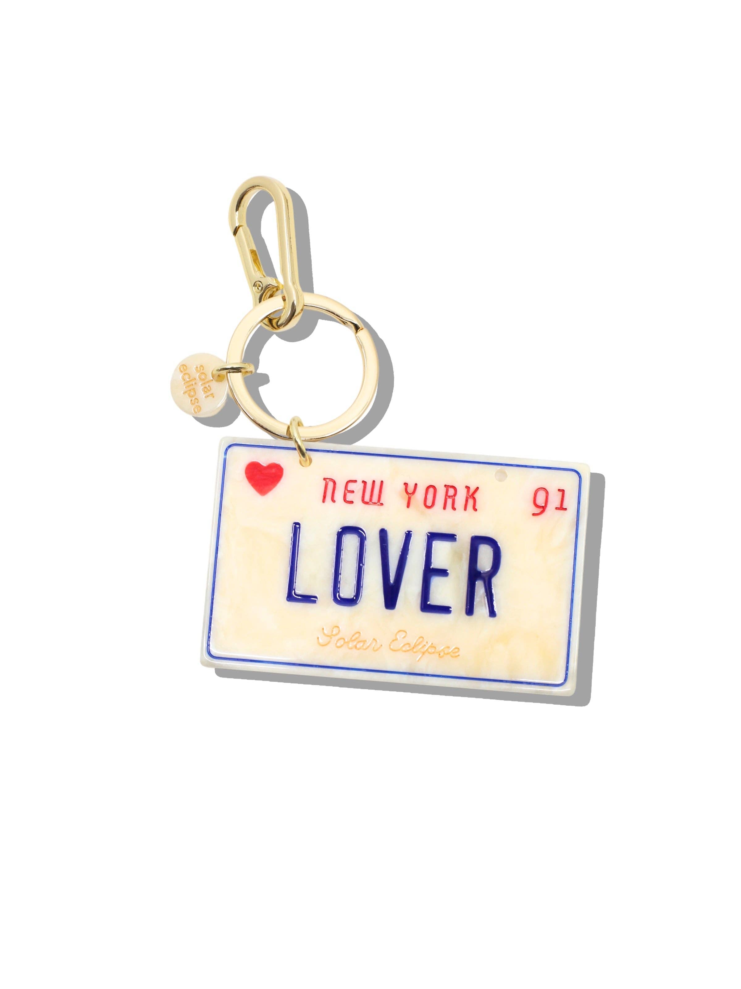 Hand-Painted Lover License Plate Bag Charm + Keychain