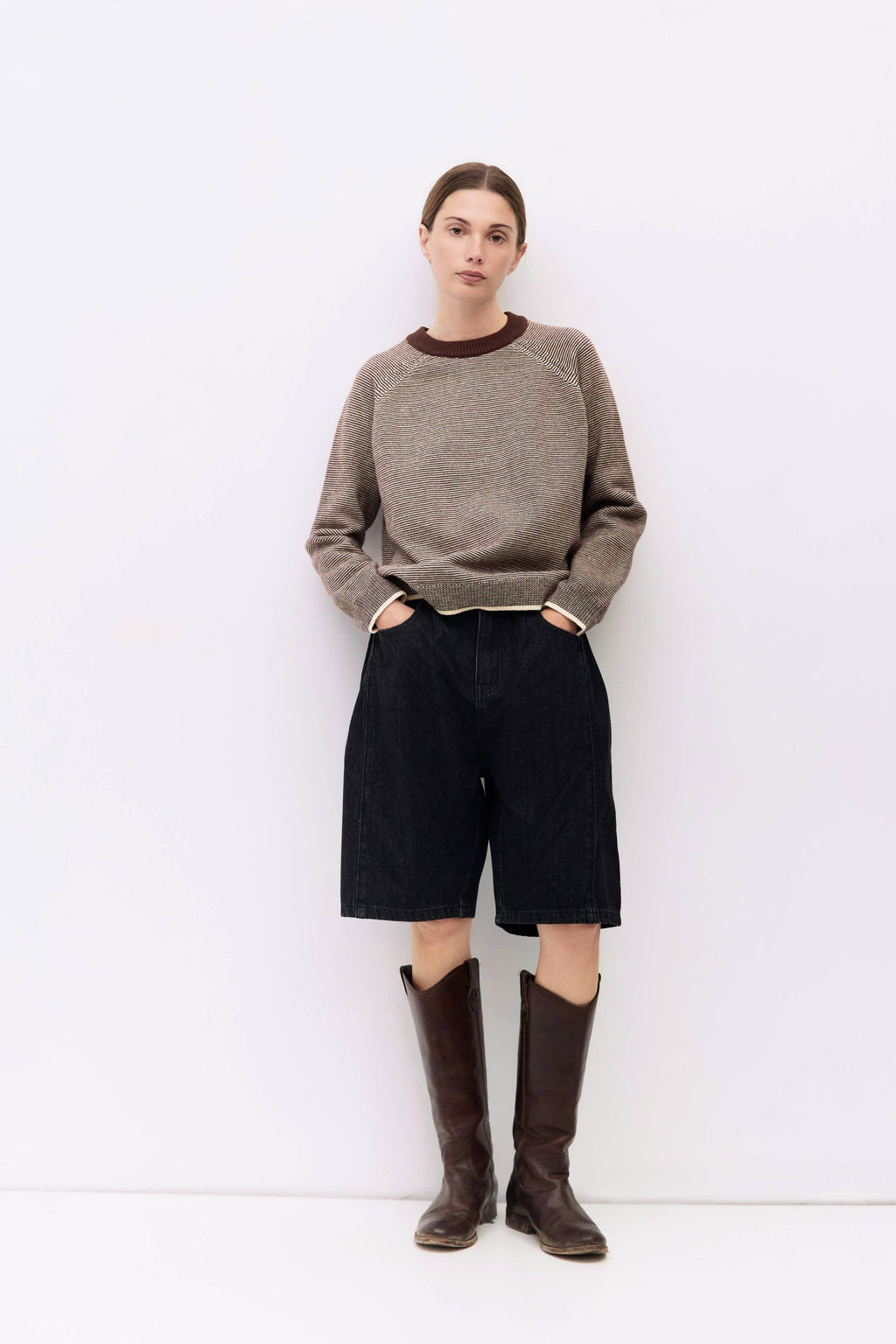 The Jae Sweater | Striped Relaxed Knit Crewneck Sweater