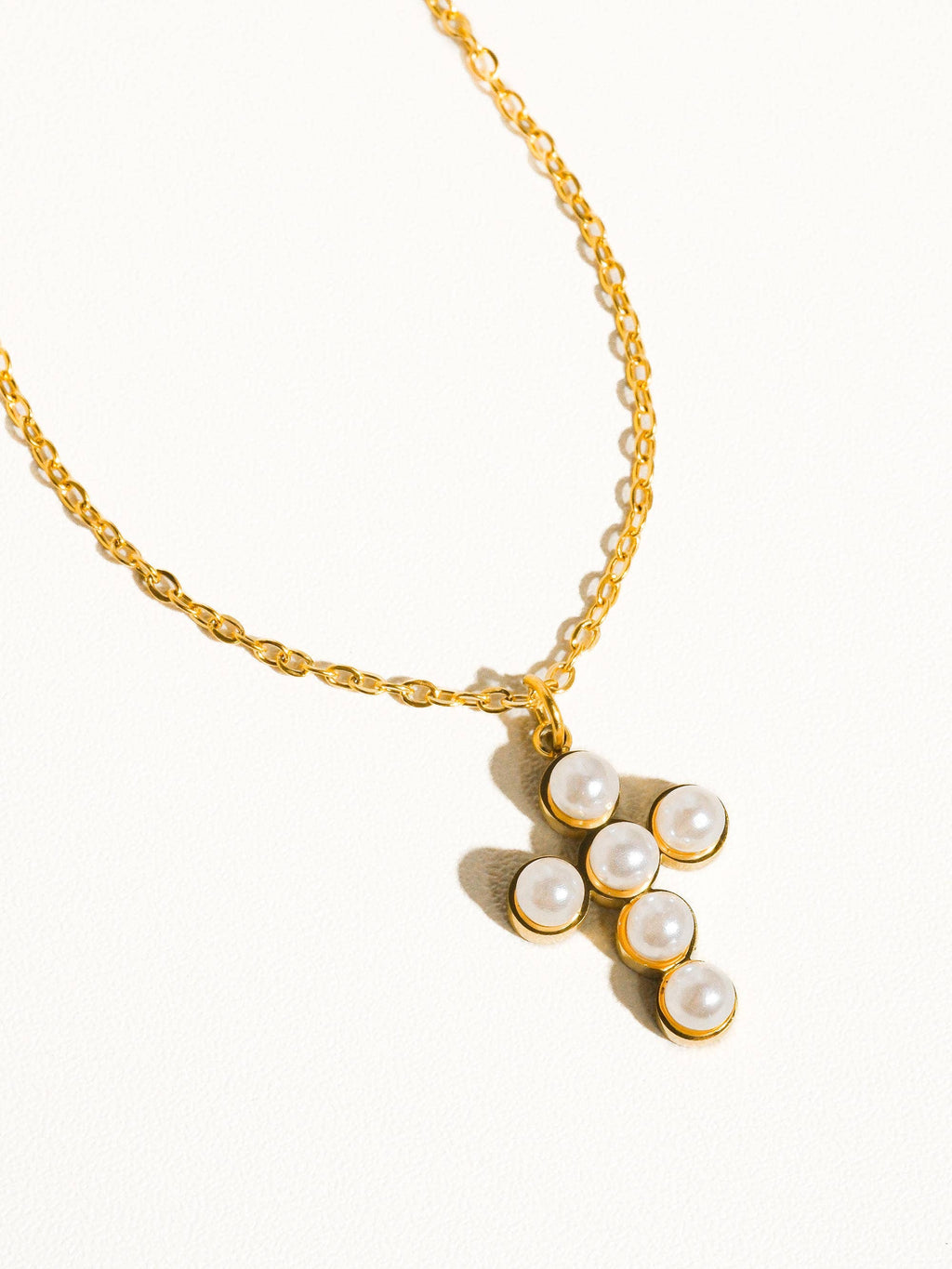 FAITH PEARL CROSS NECKLACE